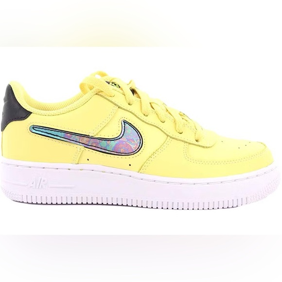 Nike Other - NIKE Air Force 1 Low Shoes Yellow Purse Removable Swoosh‎ Black Size 4.5Y Youth